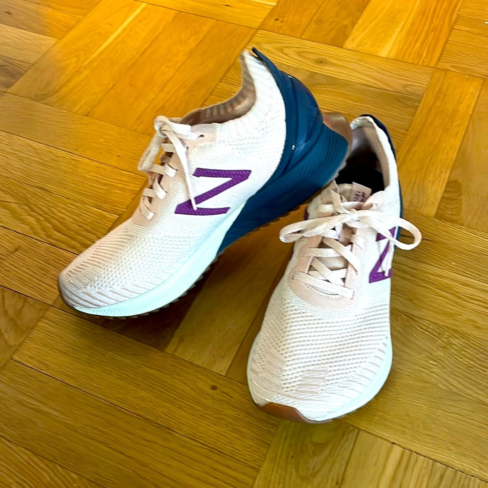 New Balance Women's Sneakers in Cream and Purple